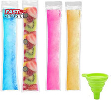 100 Pcs Disposable Ice Popsicle Mold Bags BPA Free Freezer Tubes Ice Candy Pops