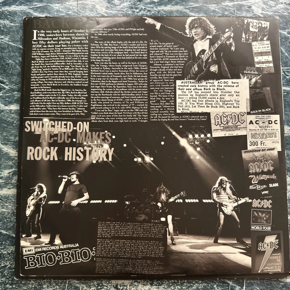 AC/DC - Back In Black 12” Vinyl Record VG+ - Image 4 of 4