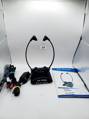 TV EARS 2.3 Mhz Wireless Headset System Aid Charging Base Cables 