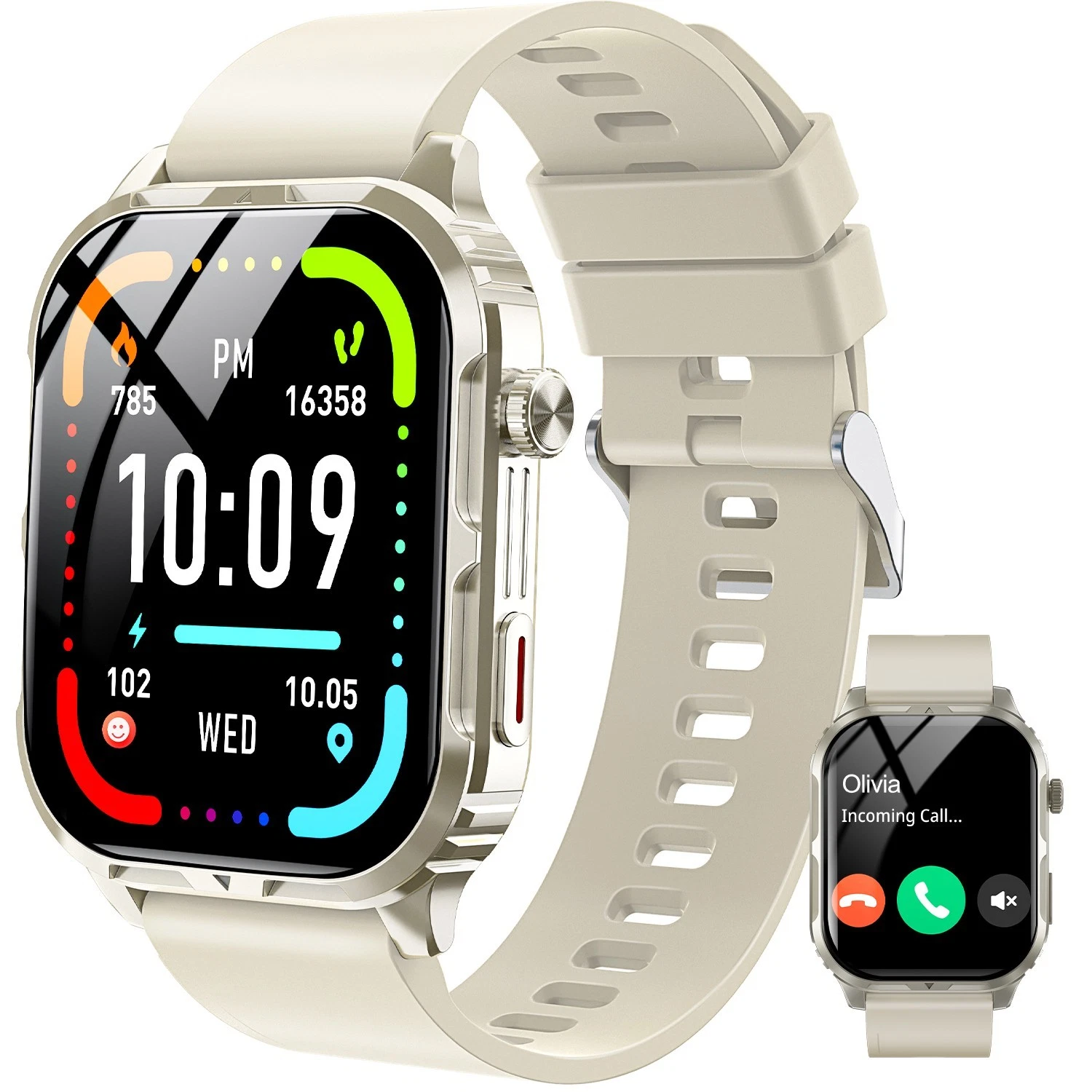 H5 Smart Watch with Bluetooth Call, IP68 Waterproof Fitness Tracker for Women an