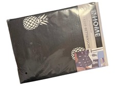 In Home Microfaser Bettwäsche Ananas Schwarz 135/200 cm Pflegeleicht