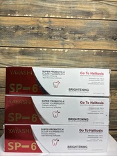 YAYASHI SP-6 Super Probiotic Toothpaste Whitening, Halitosis Prevention Lot of 3