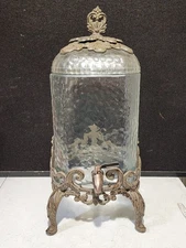 Gracious Goods Tuscan Drink Dispenser Party Wedding Reception 4 Gal Glass Metal