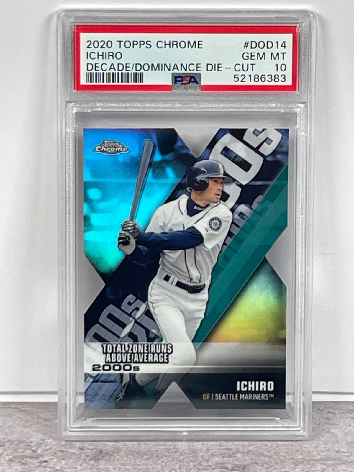 2020 Topps Chrome - Decade of Dominance Die-Cuts Ichiro Suzuki #DOD-14 - PSA 10