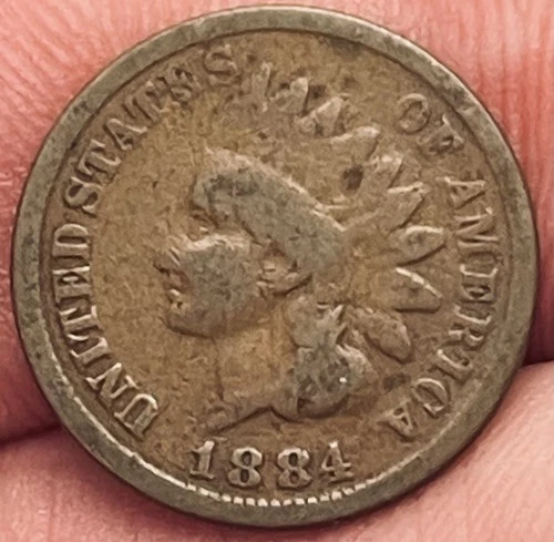 1884 Indian Head Penny Cent- Good Circulated Condition