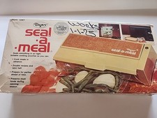 NOS Vintage 1976 DAZEY Seal-A-Meal Sealer White SAM-1 Recipe Book New In Box