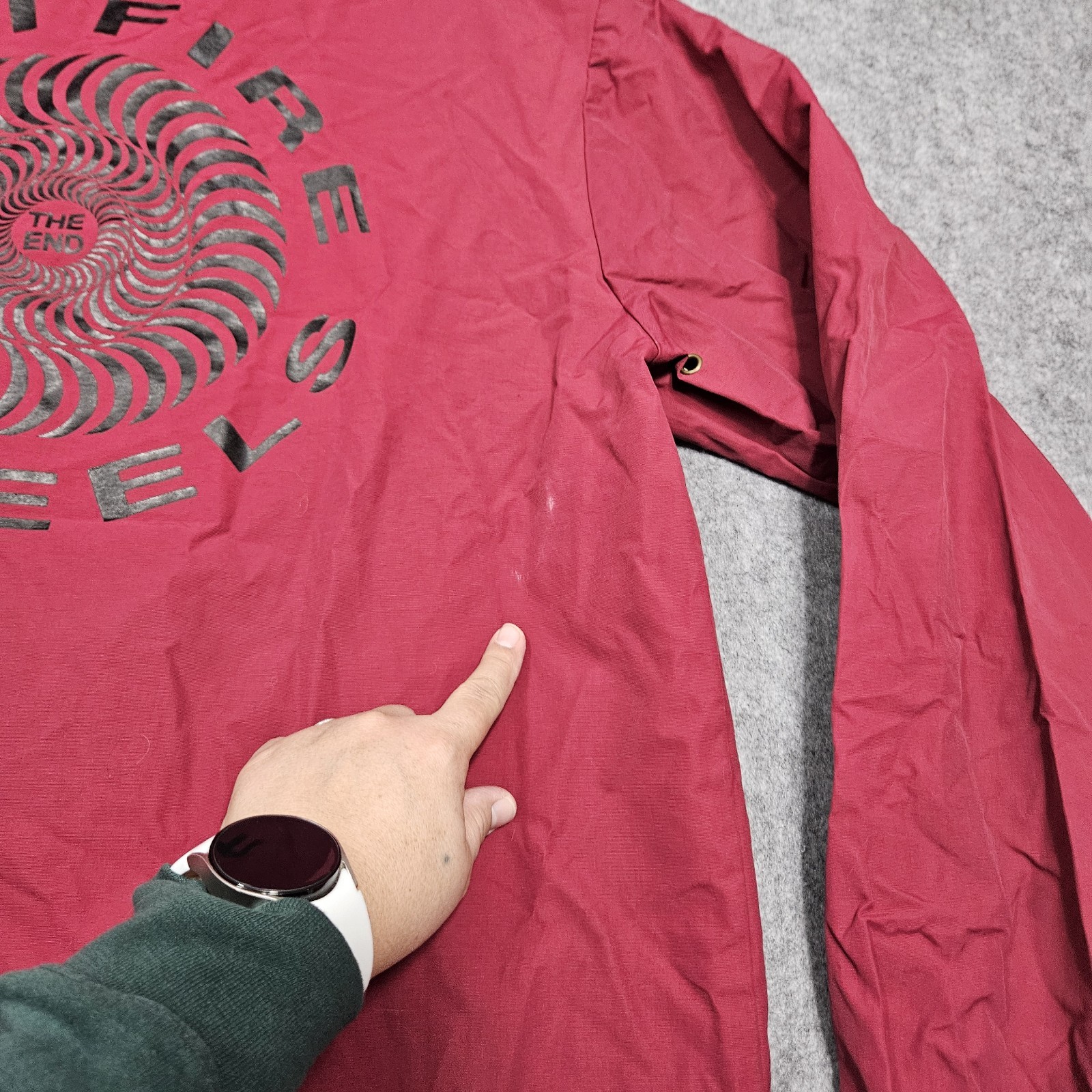 Spitfire Skateboarding Maroon Outer Shell Jacket … - image 10
