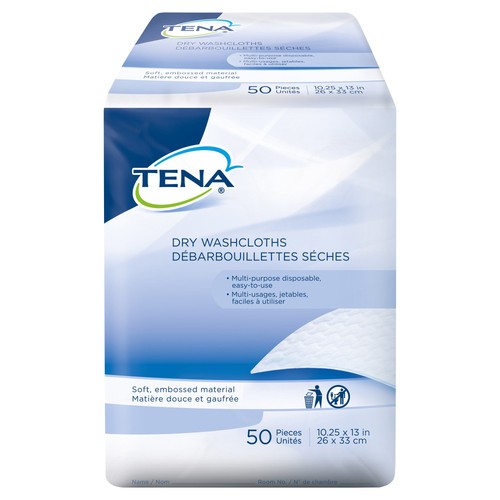 TENA Adult Wipe or Washcloth 10-1/4 X 13 Inch 74499 1 Pack 50 Wipes - Picture 1 of 2