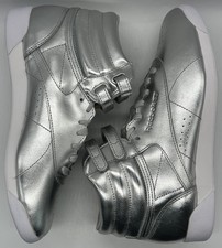 Reebok Classic Womens Freestyle Hi Metallic Silver Steel BS9944 Sz 10 NWOB RARE
