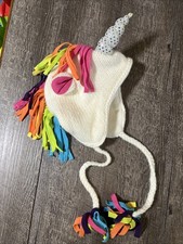 Claire s rainbow unicorn toboggan costume hat Guc Halloween Birthday