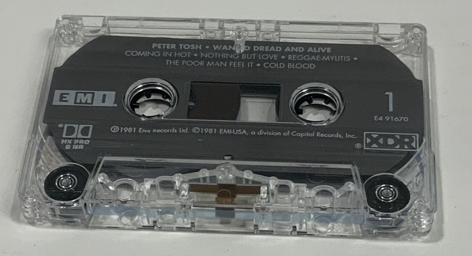 Peter Tosh Wanted Dread & Alive Cassette Tape 2002 Reggae Vintage Tested - Image 3 of 4