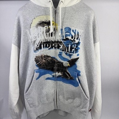 Size L - Supreme MM6 Maison Margiela Eagle Zip Up Hoodie