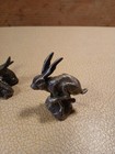 Lot Of 4 Vintage Pewter Rabbits•Hudson Fine Pewter•small Pair•funny Bunny Carrot — photo 4