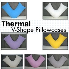 Flannel V Shaped Pillowcase Cover ONLY 100%Brushed Cotton Non-Allergenic 74x34cm
