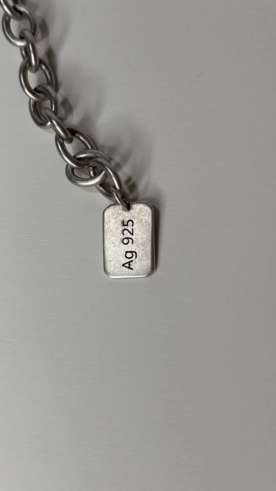 Heavy Sterling Silver Designer Cable Link Chain with Spikes & Extension - Image 4 of 4