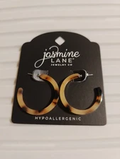 Jasmine Lane Tortoise Hoops Earrings Fashion Jewelry New --Free Shipping!