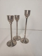 Vintage Silver Candle Sticks, Set of 3 William Adams Towle