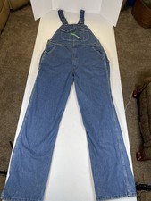 KEY Imperial Denim Bib Overalls Mens Medium Vintage Blue Jean Workwear