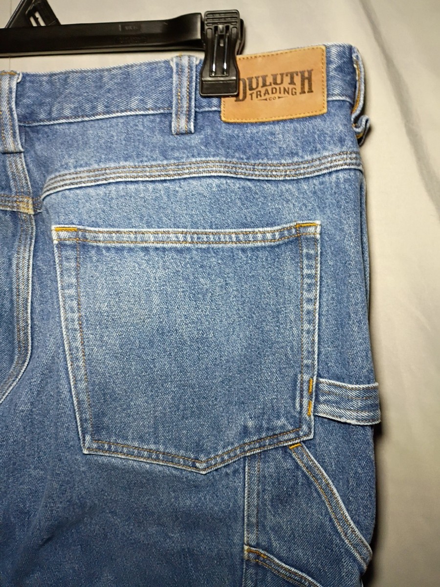 Duluth Trading Co Ballroom Carpenter Jeans Mens 38x32 Blue Denim