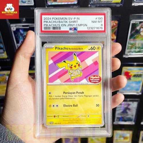 PSA8 PTCG Pokemon Pikachu Berkemejia Batik PROMO 190/SV-P