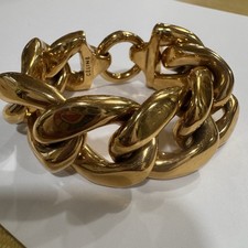 CELINE Link Bracelet Gold Tone Metal jewelry 