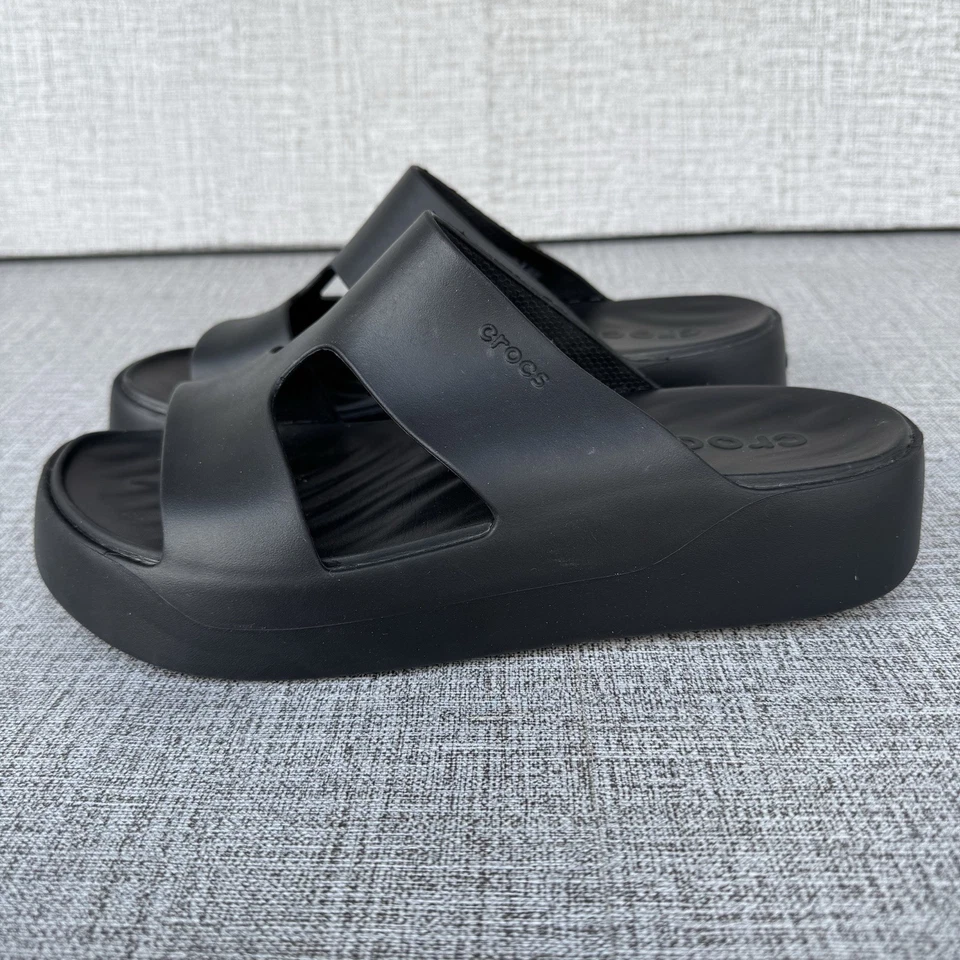 Crocs Sandals Womens Size 9 Black Getaway Platform H-Strap, Wedge - Image 2 of 4