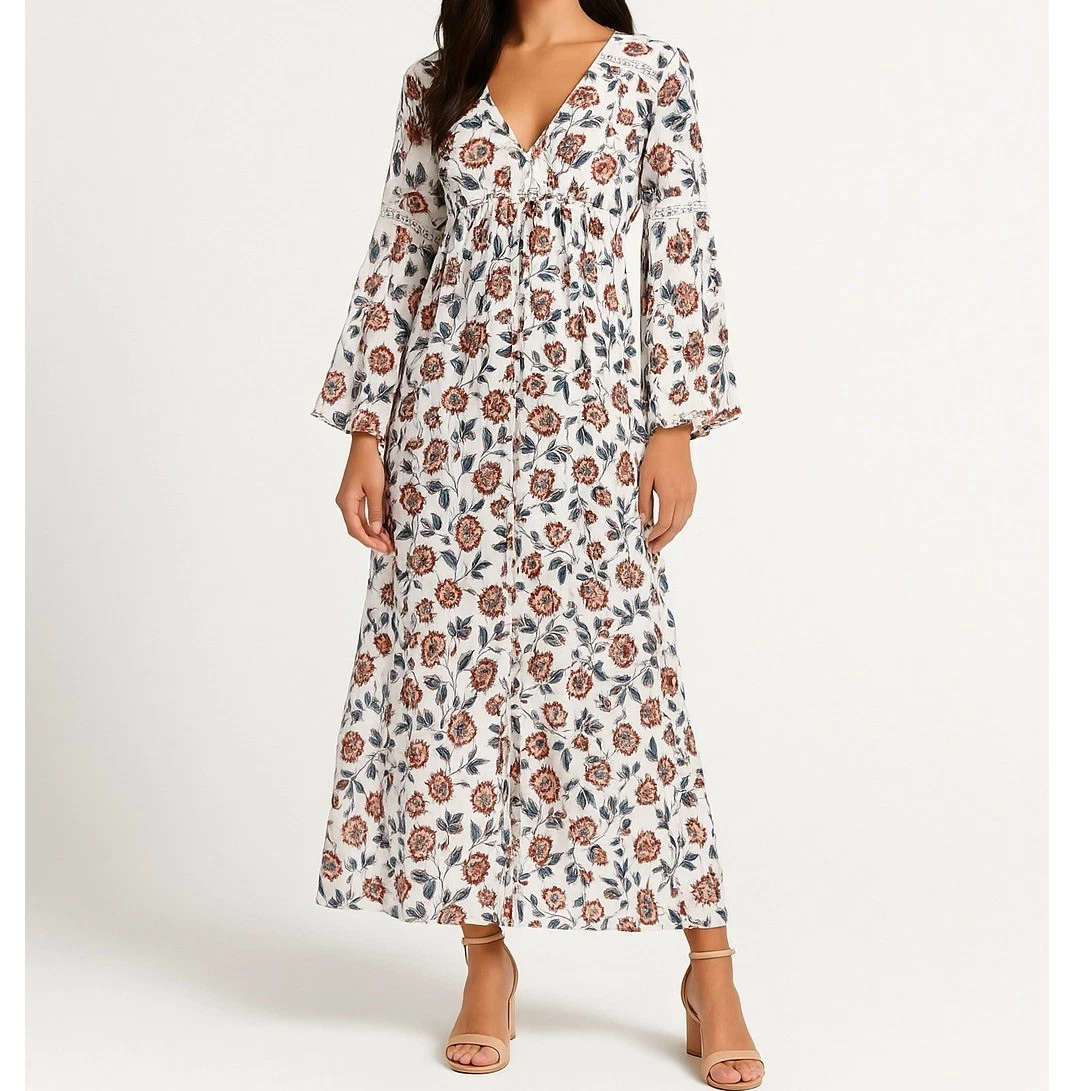 long sleeve sun dresses Womens Summer Boho Maxi Long Bandage Dress Evening Sexy Party Beach Dr –  www.Nuroco.com