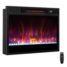 23" Infrared Quartz Electric Fireplace Insert with Remote Control