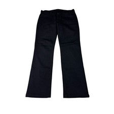7 For All Mankind Straight Leg Black Jeans Womens Size 28X30 Made in USA Stretch