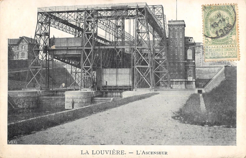CPA BELGIQUE / LA LOUVIERE / L'ASCENSEUR - Photo 1/1