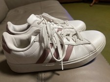 Adidas Advantage Mujer Cloudfoam Ortholite Flotador Talla 9.5 Blanco Rosa 28Y001