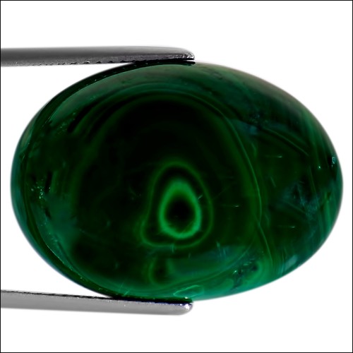 Piedra preciosa de malaquita natural de 28,56 quilates corte ovalado negro verde - Imagen 1 de 2