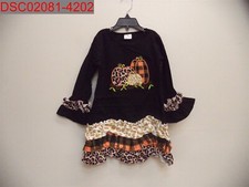 NWOT - Girls Black Pumpkin Harvest Outfit, Size L 4/5 CKTZ-320379