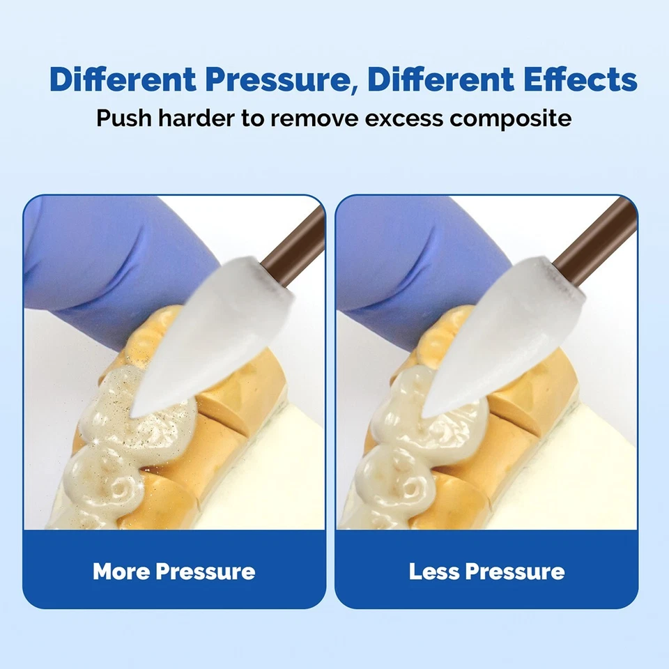 40 piezas acabado dental tazas puntos discos compuesto pulido vástago RA Foto 4 de 4