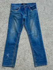 TRUE LUCK Bootcut Classic Blue Denim Jeans MENS SIZE 34x32