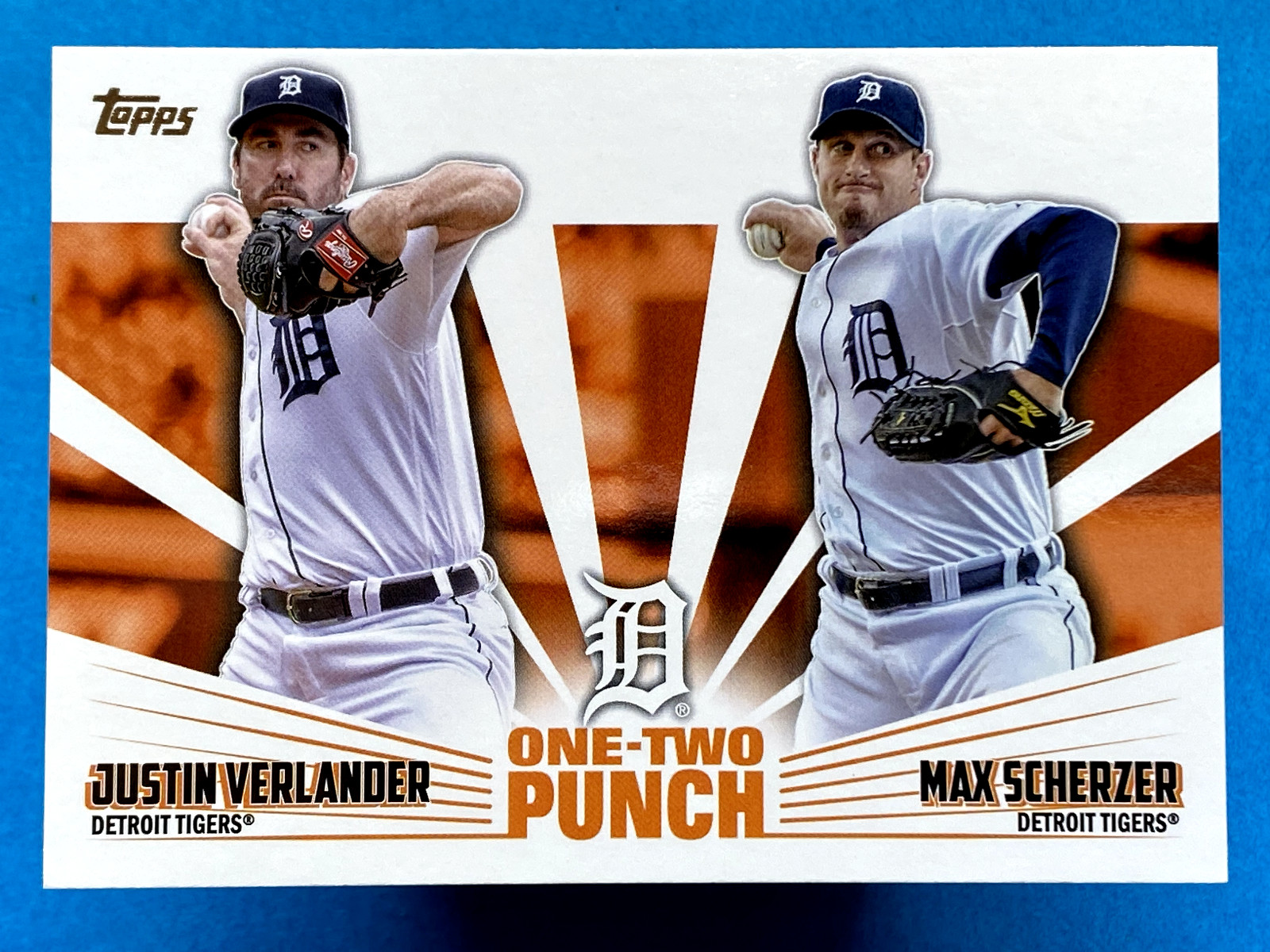 Justin Verlander Max Scherzer 2023 Topps One Two Punch #12P-17 Detroit Tigers