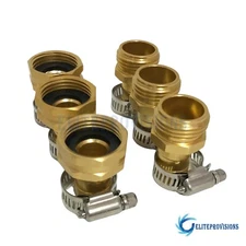 Garden Hose Repair Kit Connector Repair Mender Stainless Clamp Fits 3/4"-5/8"