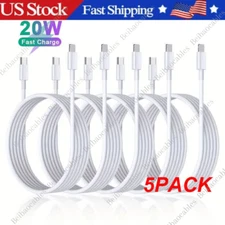 5 Pack PD Fast Charger Cable Cord Type USB C For iPhone 14 13 12 11 Pro Max XR