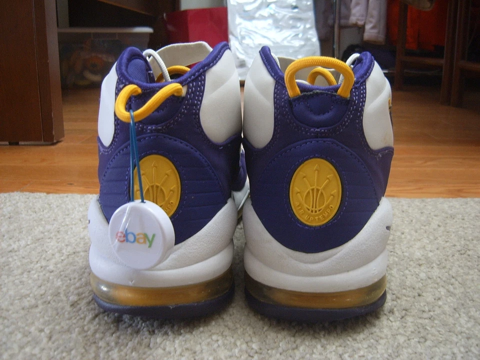 Size 10 - Nike Air Max Uptempo Los Angeles Lakers Derek Fisher Shoes Please Read - Image 4 of 4