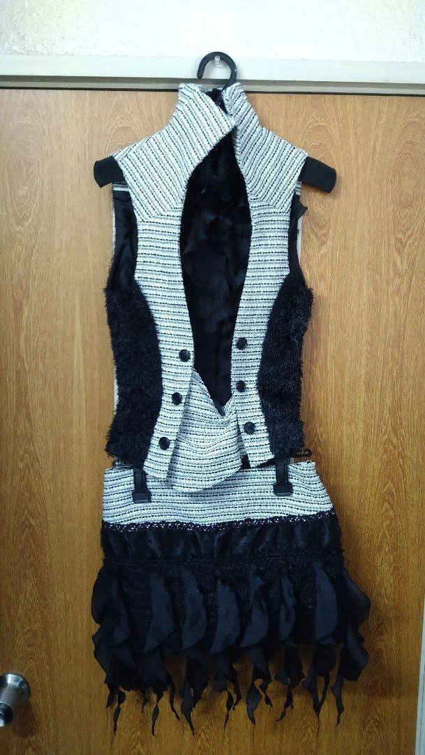 alice auaa Black White Skirt Jacket Setup Size-4 Gothic Lolita from Japan