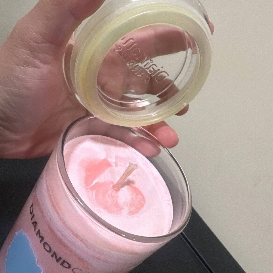 Diamond Candles CARNIVAL CANDY Ring Candle 21oz LARGE TUMBLER PILLAR CANDLE RARE Foto 4 de 4