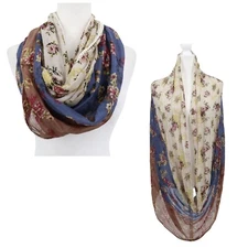 Maurices Infinity Scarf Multi Cottagecore Grannycore Boho Feminine Romantic
