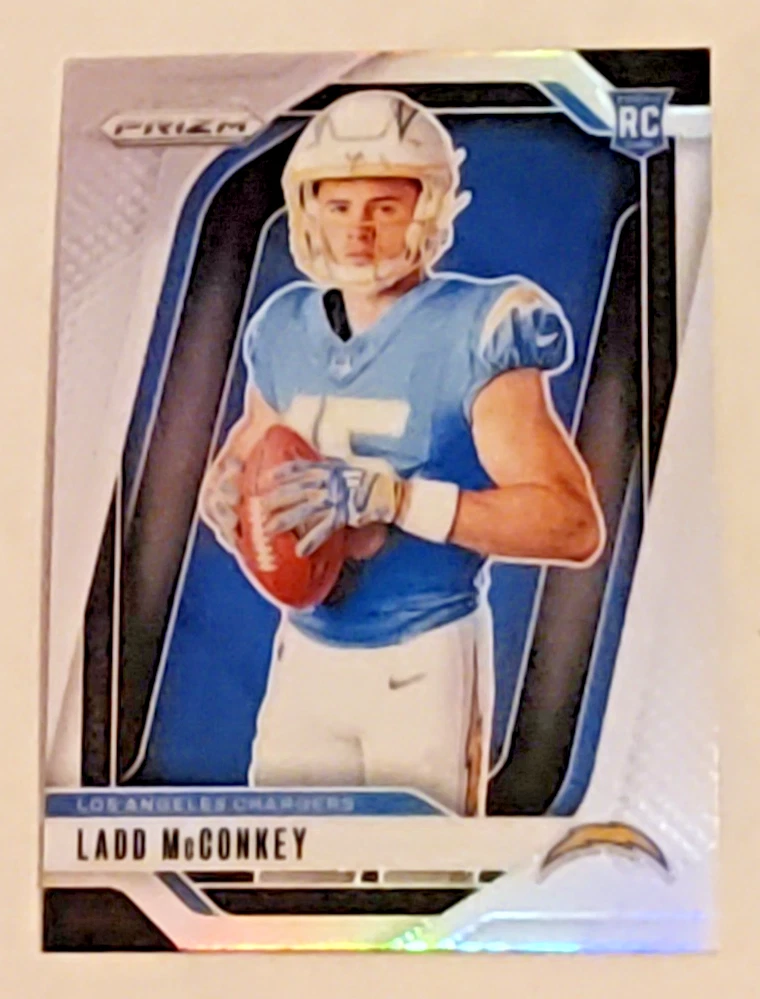 Ladd McConkey Panini Prizm Rookie Variation #24 Black Finite Prizm 1/1