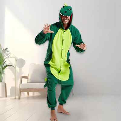 Adult Dinosaur One-piece pajama Suit For Men HalloweenFantastic