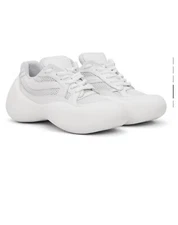 JW Anderson Bubble White Calf White Mesh White Sole Sneakers Women’s Size 40