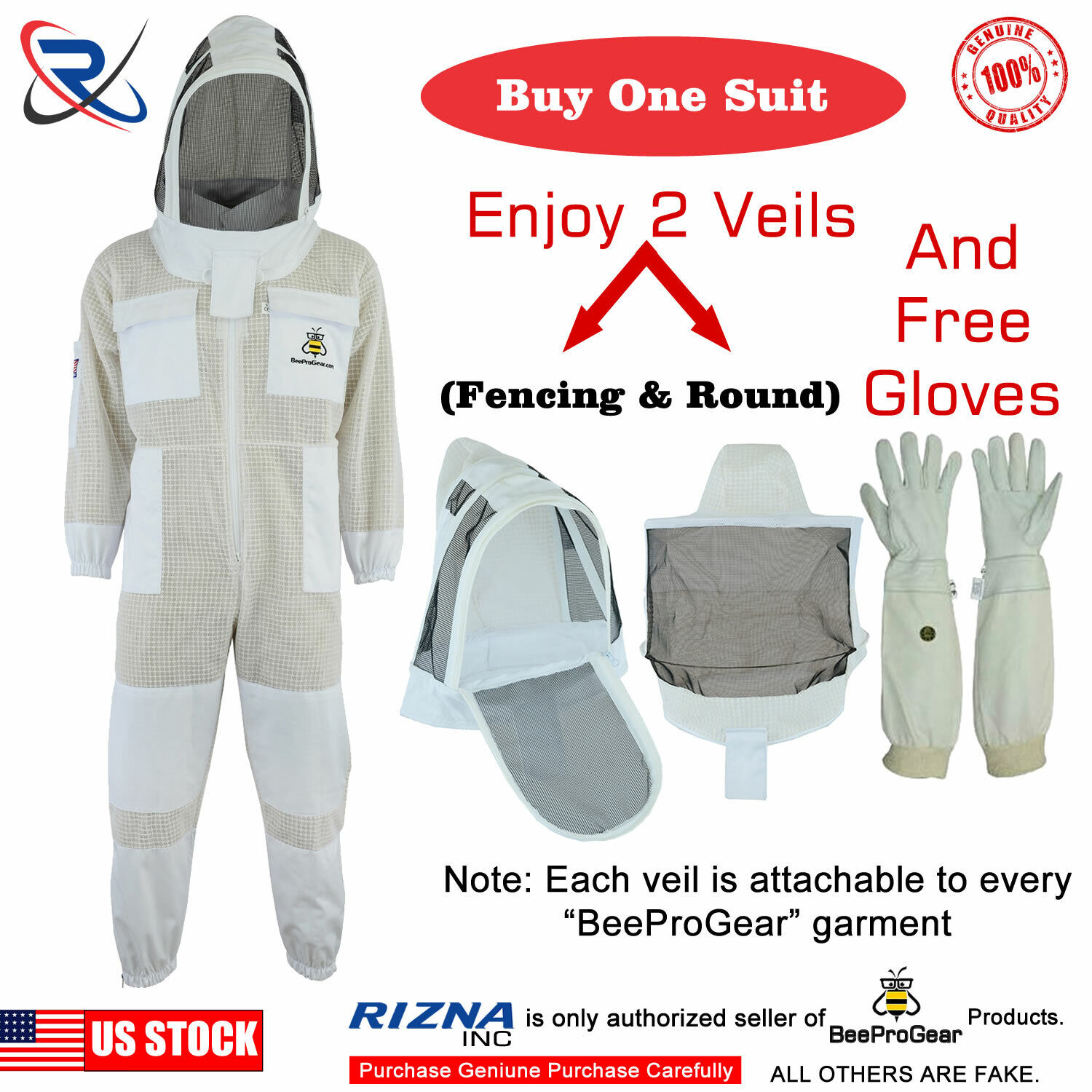 Ultra ventilated 3 Layer bee beekeeper beekeeping suit Astronaut Veil@@M Najtańszy krajowy