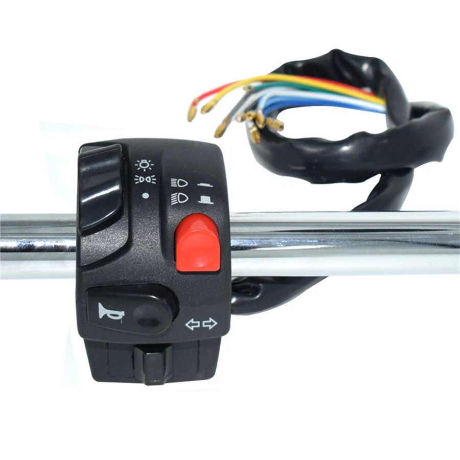 1PC 7/8'' Motorcycle Handlebar Horn Turn Signal Light Control Switch Assembly - Image 4 of 4