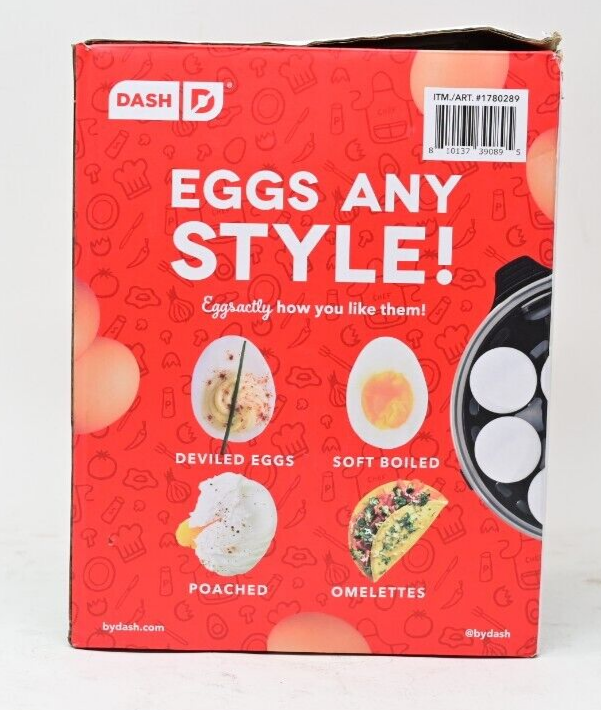 17-Piece Dash Egg Cooker & Steamer with 12-Egg Capacity, Piping Bag, and Recipes