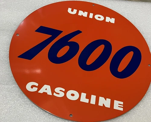 12” Union 76 7600 Gasoline  Heavy Metal Vintage Style Steel Sign