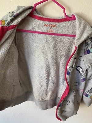 Kitty 様 ② Cat & Jack Baby Girl 2T Jacket Panda Bear Pink Grey Zip Up